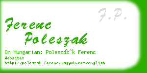 ferenc poleszak business card